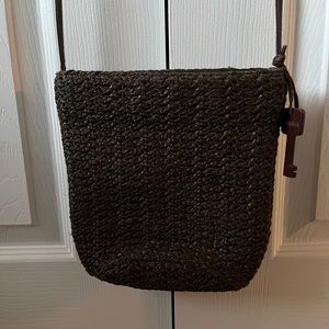 Vintage Fossil Woven Brown Purse